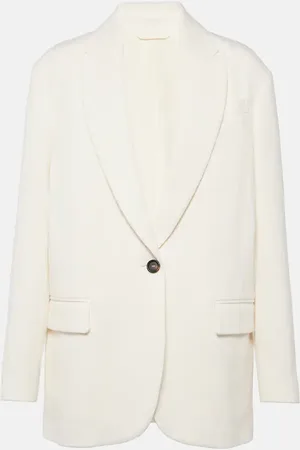 Brunello Cucinelli Blazer aus Baumwolle und Leinen