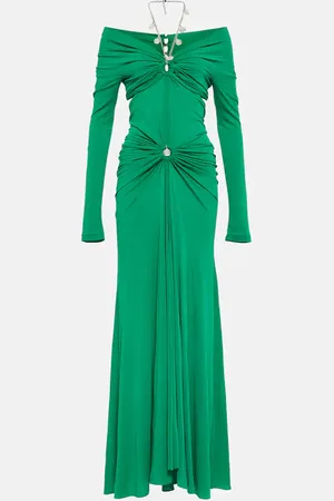 Paco rabanne Verziertes Maxikleid aus Jersey