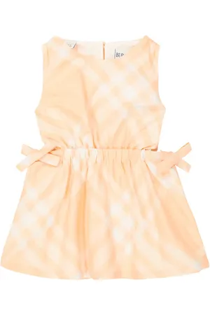 Burberry Baby Kleid Burberry Check aus Baumwolle