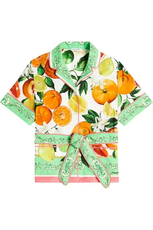 Dolce & Gabbana Bedrucktes Hemd aus Baumwollpopeline