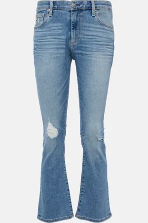 AG Jeans Mid-Rise Cropped Flared Jeans Jodi