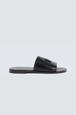 Dolce & Gabbana Pantoletten DG aus Leder