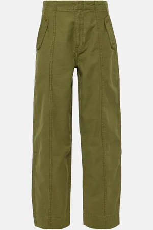 Frame High-Rise-Hose aus Baumwolle