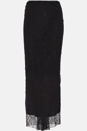 Dolce & Gabbana Low-Rise-Maxirock aus Spitze
