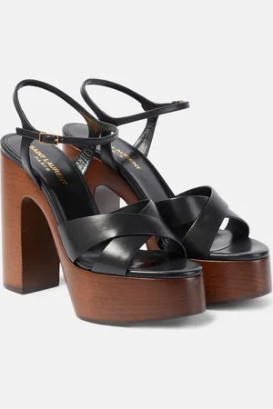 Saint Laurent Plateausandalen Bianca 85 aus Leder