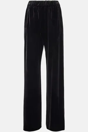 Dolce & Gabbana Weite High-Rise-Hose aus Samt
