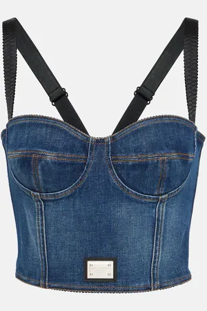 Dolce & Gabbana Bustier-Top aus Denim