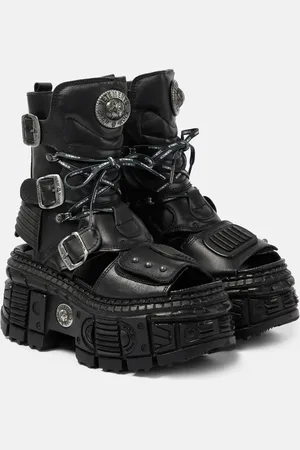 Vetements Plateaustiefel aus Leder
