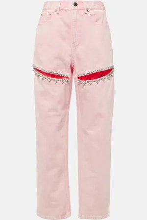 AREA Verzierte Straight Jeans