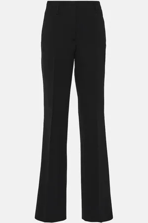 DRIES VAN NOTEN Gerade High-Rise-Hose aus einem Wollgemisch