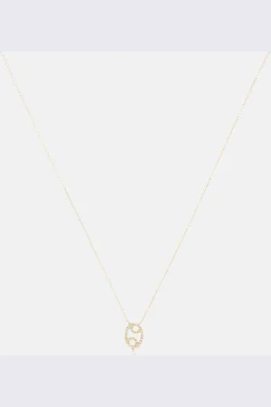 PERSÉE Persée Halskette Cancer aus 18kt Gelbgold mit Diamanten
