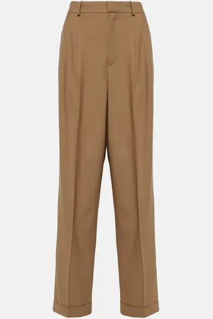 Ralph Lauren Weite High-Rise-Hose aus einem Wollgemisch