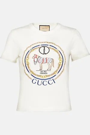Gucci T-Shirt Interlocking G aus Baumwoll-Jersey