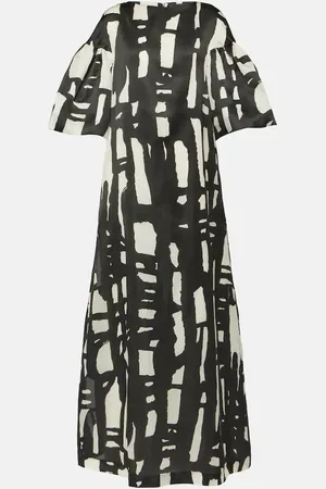 Max Mara Bedruckte Robe aus Seidenorganza