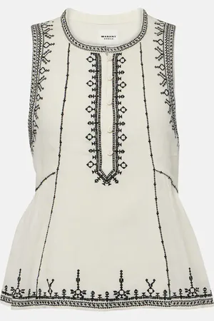 Marant Etoile Besticktes Top Pagos aus Baumwolle