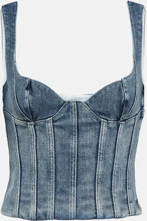 OFF-WHITE Bustier-Top aus Denim