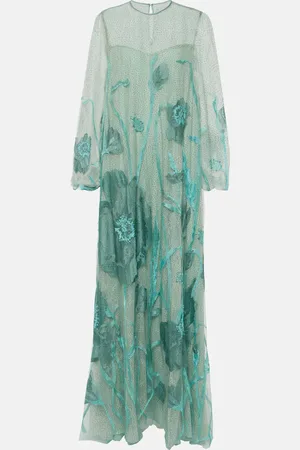 Costarellos Bestickte Robe Yesenia aus Tüll