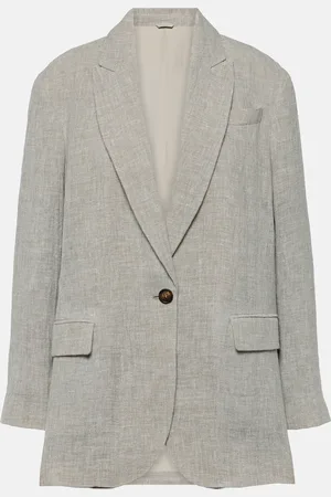 Brunello Cucinelli Oversize-Blazer aus einem Leinengemisch