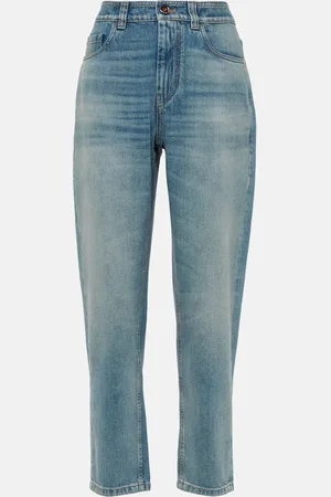 Brunello Cucinelli Mid-Rise Tapered Jeans