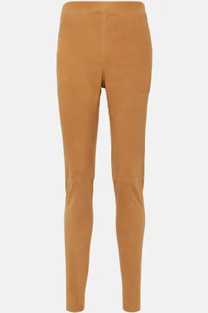 Joseph Mid-Rise Leggings aus Veloursleder