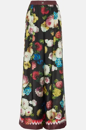 Dolce & Gabbana Weite High-Rise-Hose aus Seide