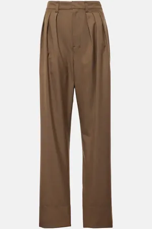 LEMAIRE Gerade High-Rise-Hose aus einem Wollgemisch