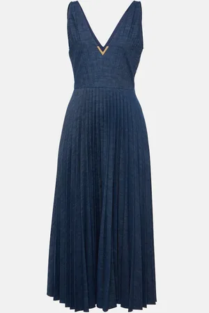 VALENTINO Maxikleid VGold aus Chambray