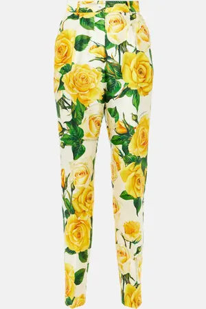 Dolce & Gabbana Gerade High-Rise-Hose aus einem Seidengemisch