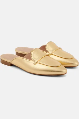 MALONE SOULIERS Slippers Berto Metallic-Leder
