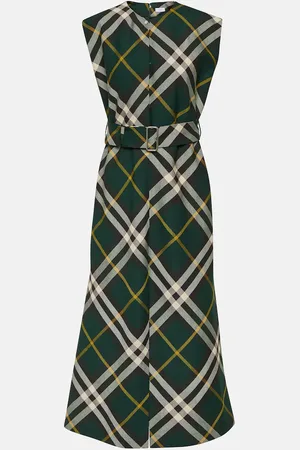 Burberry Midikleid Check aus Wolle