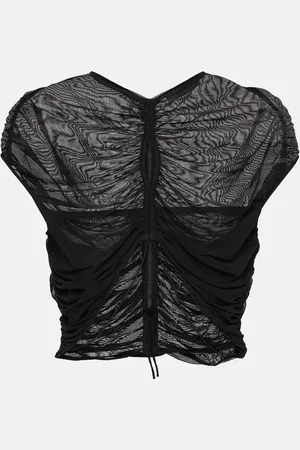 MUGLER Cropped-Top aus Mesh