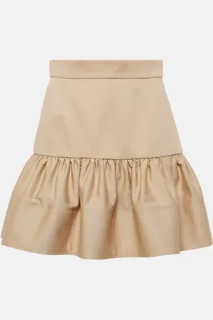 Patou Minirock aus Baumwoll-Gabardine