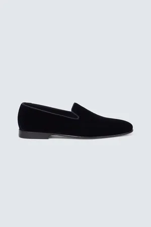 Manolo Blahnik Slip-Ons Mario aus Samt