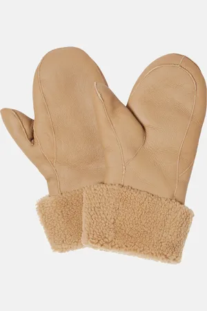 YVES SALOMON Fäustlinge aus Leder und Shearling
