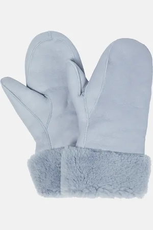 YVES SALOMON Fäustlinge aus Leder mit Shearling