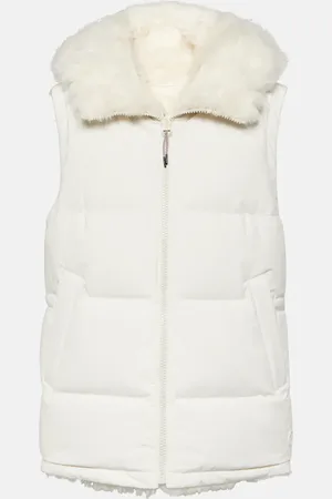 YVES SALOMON Wendbare Daunenweste mit Shearling