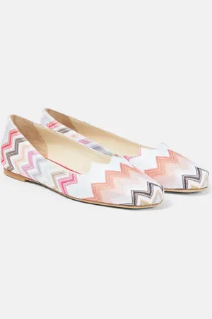 Missoni Ballerinas aus Häkelstrick