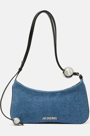Jacquemus Schultertasche Le Bisou Perle aus Denim