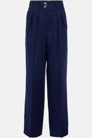 Loro Piana Weite Hose aus Leinen