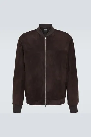 Ermenegildo Zegna Bomberjacke aus Veloursleder