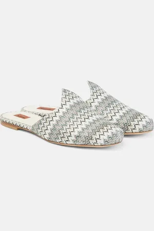 Missoni Slippers aus Häkelstrick