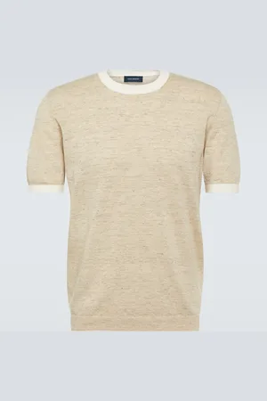 Thom Sweeney T-Shirt aus Leinen und Baumwolle