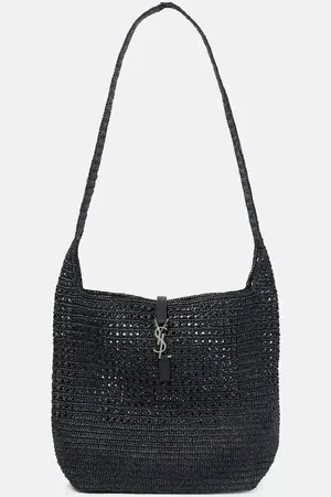 Saint Laurent Schultertasche Le 5 à 7 Medium aus Raffiabast