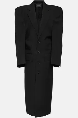 Balenciaga Oversize-Mantel Cut Away aus Schurwolle