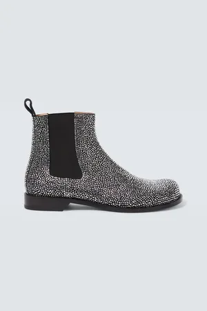 Loewe Chelsea Boots Campo aus Leder mit Kristallen