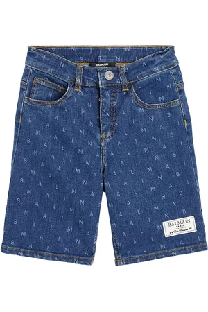Balmain Bedruckte Jeansshorts