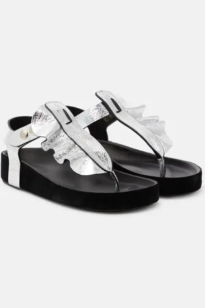 Isabel Marant Sandalen Isela aus Metallic-Leder