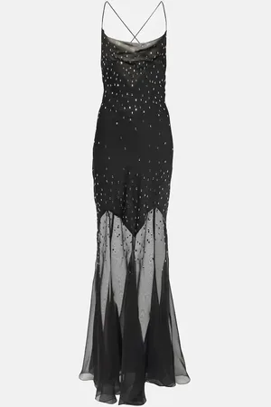 Paco rabanne Verziertes Maxikleid aus Chiffon
