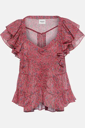 Marant Etoile Bedrucktes Top Madrana aus Baumwolle