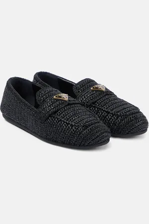 Prada Loafers aus Häkelstrick
